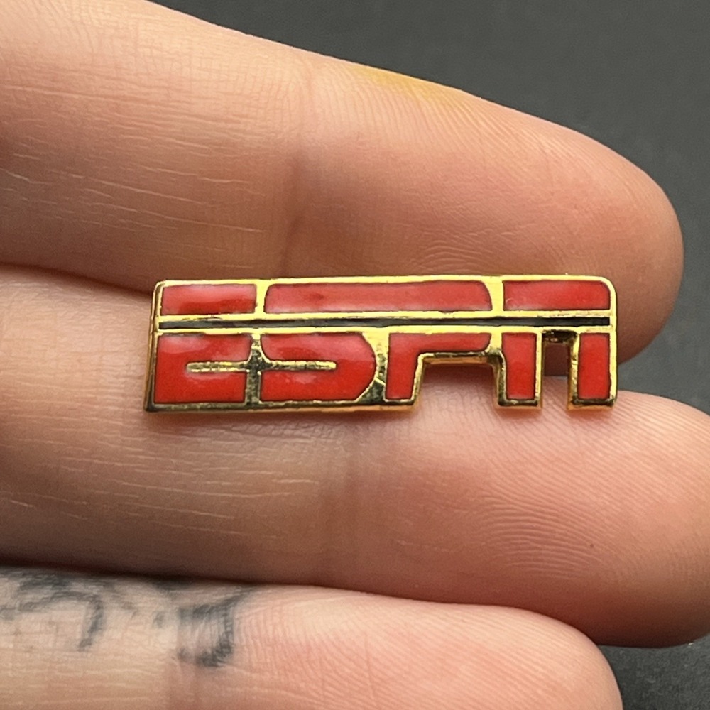 ESPN Logo Sports Network TV Channel Lapel Hat Pin